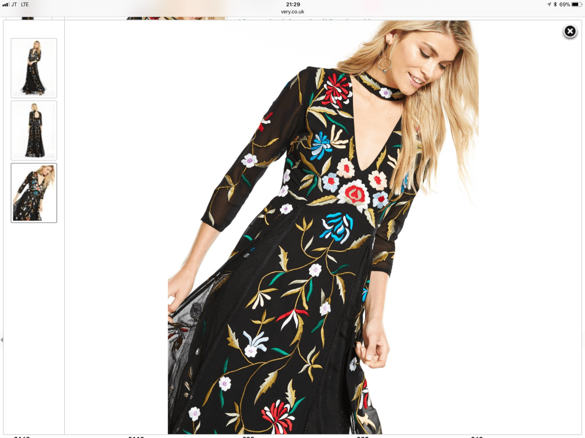 V : for very, Very, VERY lovely : not ME for sure, the DRESS, oh the&nbsp;dress….